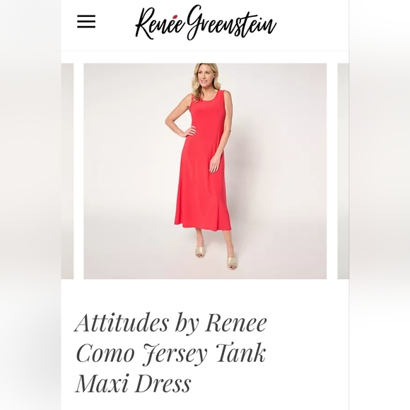 Attitudes By Renee Abstract Tropical Print Maxi Jersey Dress Size Lp - Picture 3 of 14